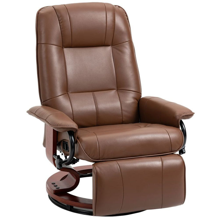 Ultimate Comfort: HOMCOM Ergonomic Office Recliner Sofa Chair, PU Leather, Brown