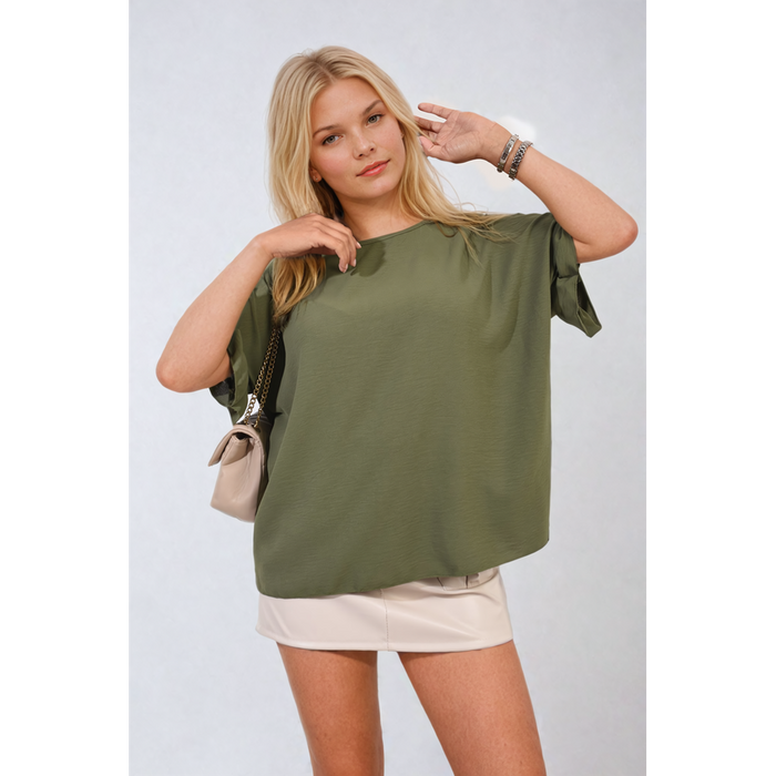 Playful Elegance: Alexandra Frill Sleeve Top - High-quality, versatile and stylish. Elevate your outfit today!