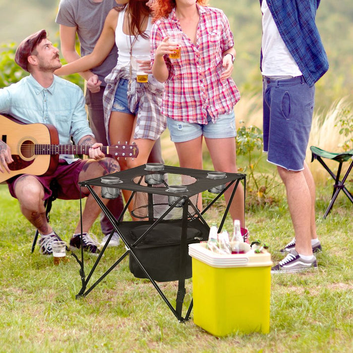 Ultimate Portable Folding Camping Table w/ Cooler & Carry Bag - High-Quality, Stable, and Weather-Resistant - Shop Now!