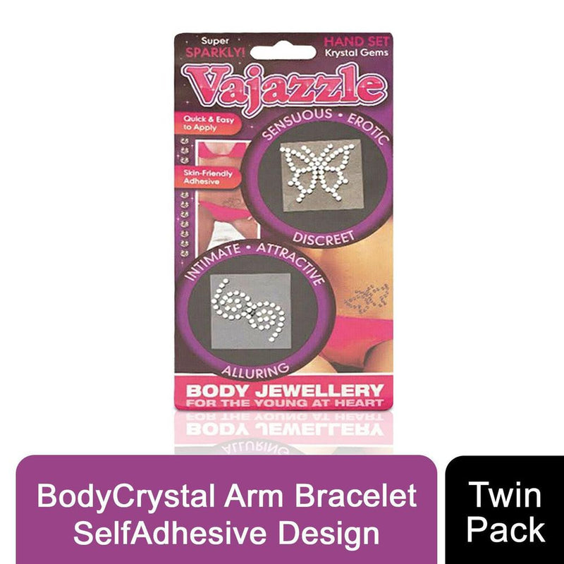 Fashionable Stick On Body Crystals - PMS Twin Pack - High Quality Self-Adhesive Design - Sparkle and Shine!