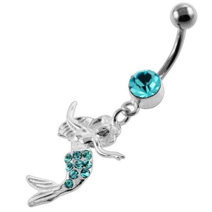 Dancing Mermaid Navel Belly Button Piercing