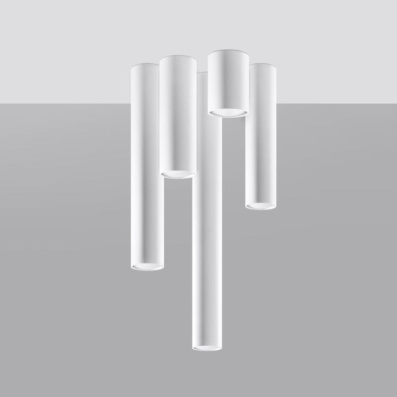 Sleek Steel Ceiling Lamp - Lagos Collection: Modern Design, GU10 Bulb Compatible