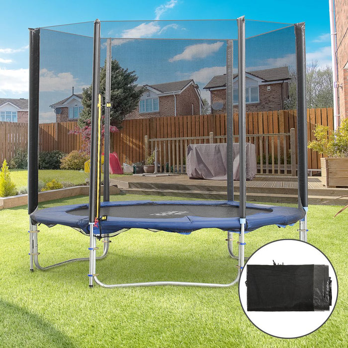 Premium 8' Round Trampoline Safety Fence - Durable Net, Maximum Protection - HOMCOM