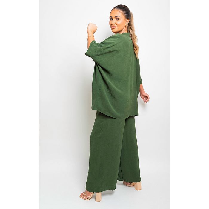 Effortlessly Chic Drawstring Waist Wide Leg Trouser