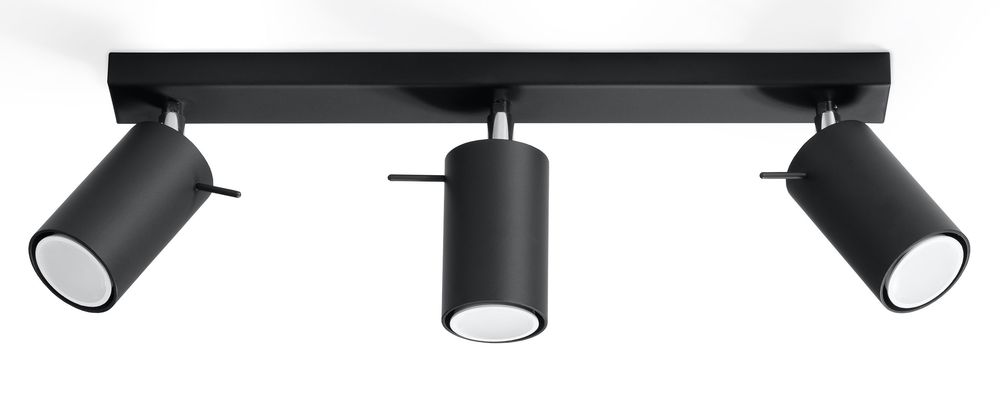 Black Rotating Tube Ceiling Lamp - Modern Loft Design GU10 Spotlight