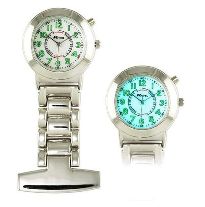 Ravel Nurses Watch with EL Backlight - Silver R1101EL