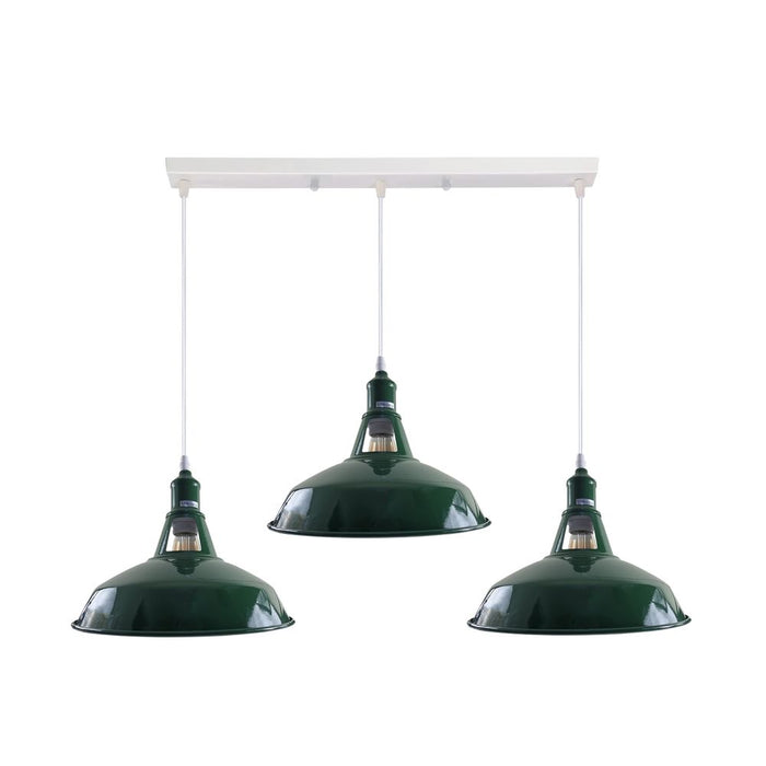 Industrial Vintage Loft Kitchen Bar 3 Lights Ceiling Barn-slotted Metal E27