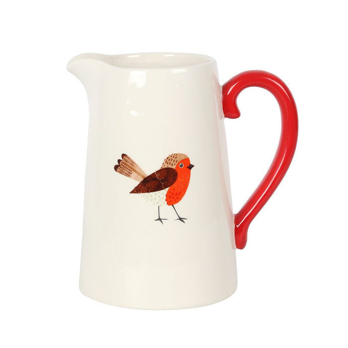 Adorable Winter Robin Jug - Perfect for Flowers, Gifts & Decor