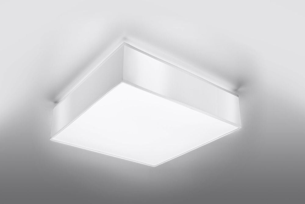 Modern Loft Design Square Ceiling Lamp - HORUS 35 White LED E27