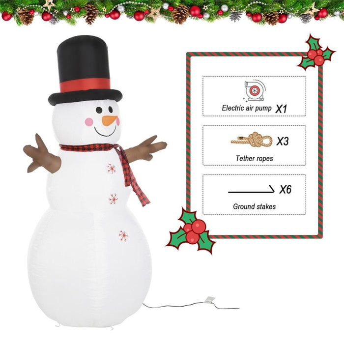 Christmas Inflatable Snowman Greeting 100W x 80D x 182H cm