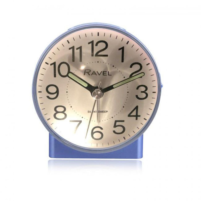 Ravel Quartz Blue Alarm Clock - Bold, Contemporary, High-Quality - Perfect for Bedside Tables & Office Spaces