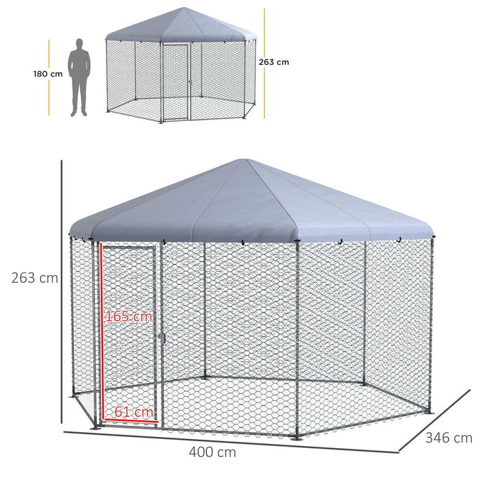 PawHut Walk in Chicken Run-10-15 Chickens, Hens, Rabbits, Ducks. Spacious, Covered, Predator-Proof. High-Quality.