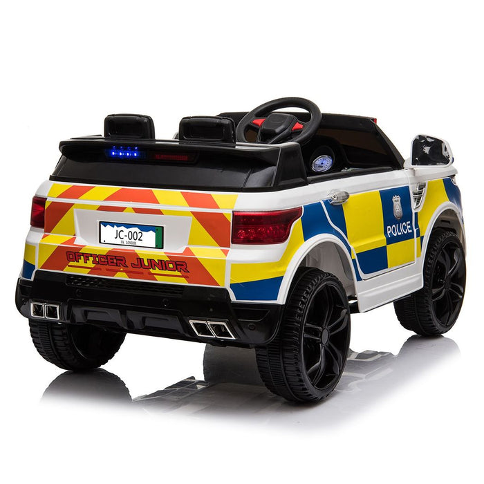 LEADZM Dual Drive 12V 7Ah Police Car with 2.4G Remote Control White