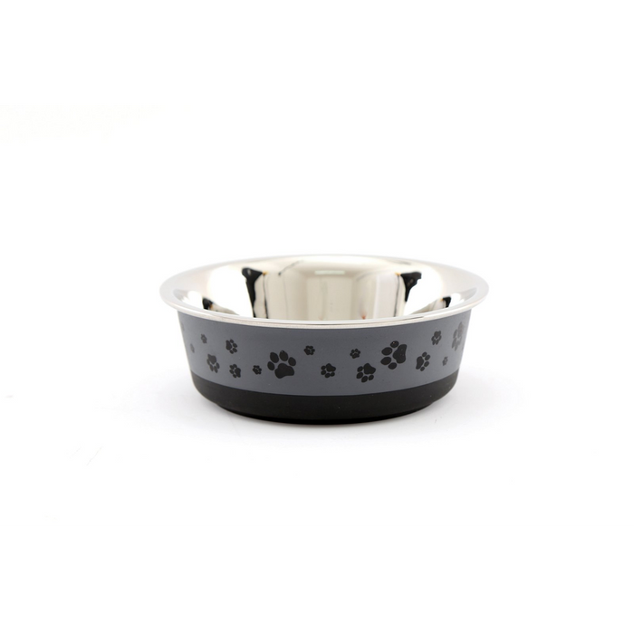 Pawfect Non-Slip Pet Bowl, 0.5L Grey Stainless Steel