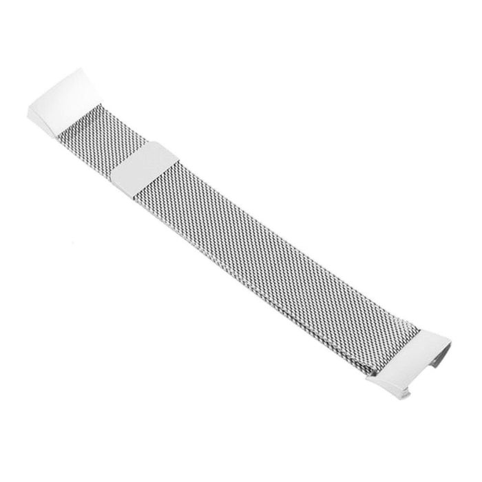 Premium Milanese Replacement Strap Band for Fitbit Charge 2, Silver - Professional Grade Quality