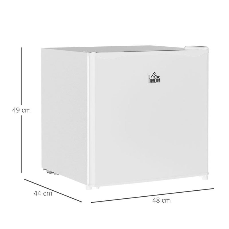 HOMCOM 46L Counter Top Fridge with Chiller Box Mini Fridge for Bedrooms Cream