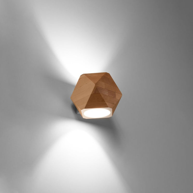 Scandinavian Design Wall Lamp - Natural Wood & Geometric - High Quality