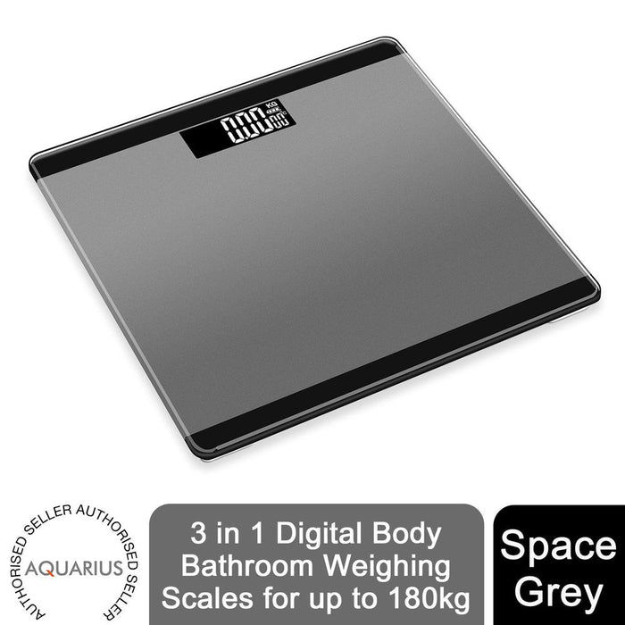 Aquarius 3 in 1 Digital Body Bathroom Weighing Scales for up to 180kg