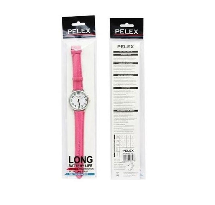 Pelex Mens / Ladies Big Dial Coloured Leather Strap Quartz Watch PLX-048 Available Multiple Colour