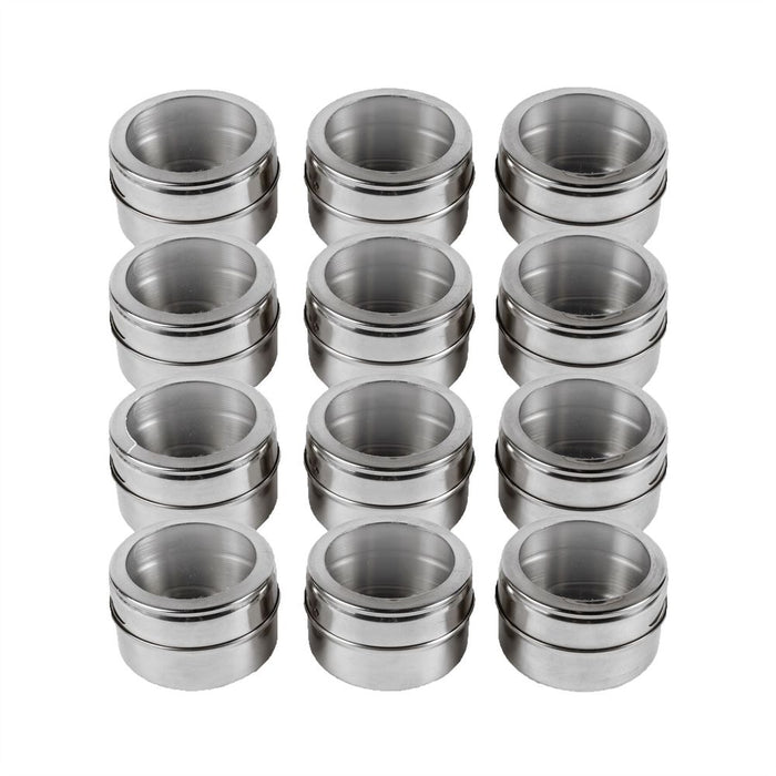 Organize and Elevate Your Cooking with Magnetic Spice Tins - Set of 12 | M&W