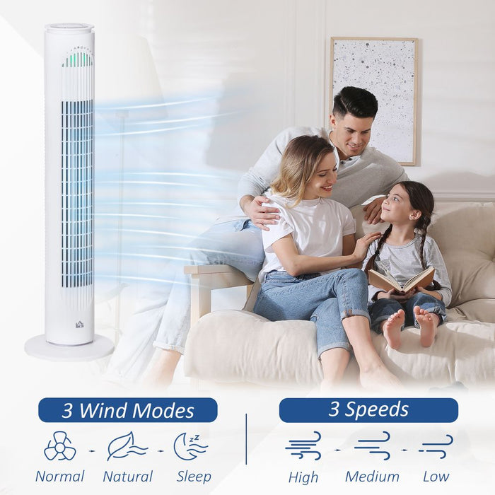 High Velocity Tower Fan, 3 Modes,Cooling PortableAir Circulator,Remote