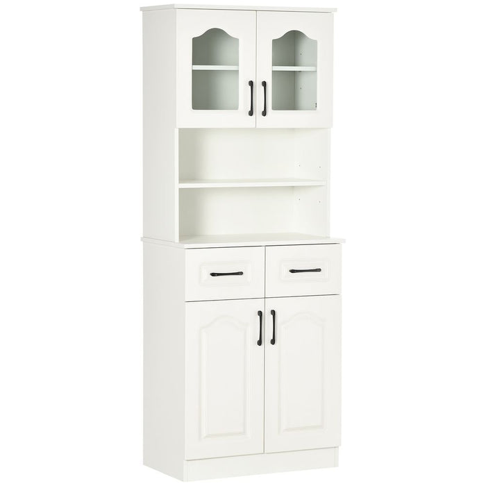 168cm Kitchen Cupboard Storage Cabinet - Shelves & Drawers - White - Professional Seller - Best Quality