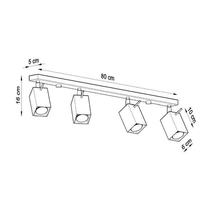 Ceiling lamp steel Merida modern Design GU10