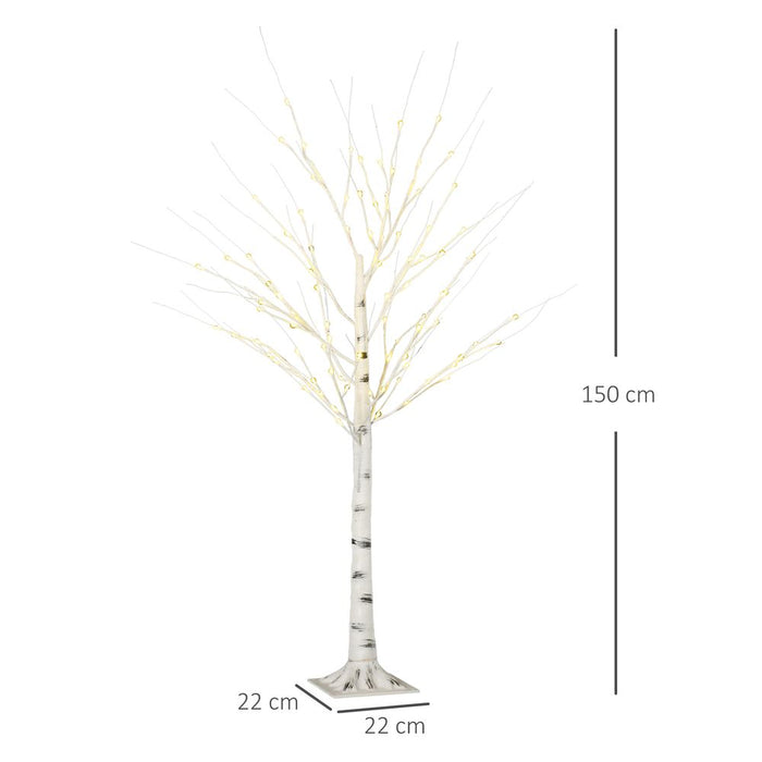 5ft Artificial White Birch Tree Light  96 Warm White Pre-Lit LED Light