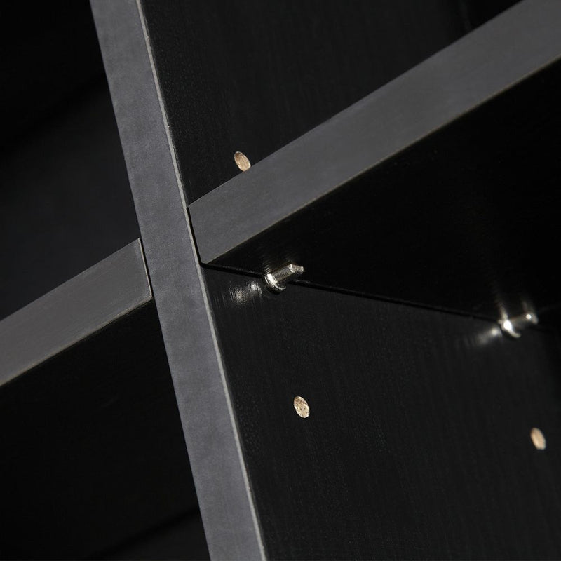 HOMCOM CD DVD Media Storage Shelves Display Shelf Racks Wooden Frame Black (for 1116 CDs or 528 DVDs/Blu-rays)