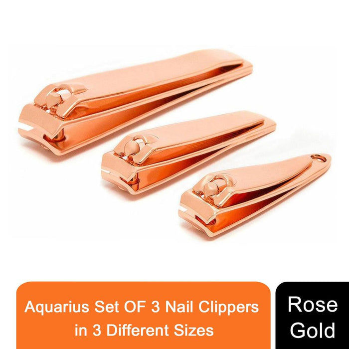 Rose Gold Professional Nail Clipper Tweezers Eyelash Curler Set - High Quality & Stylish