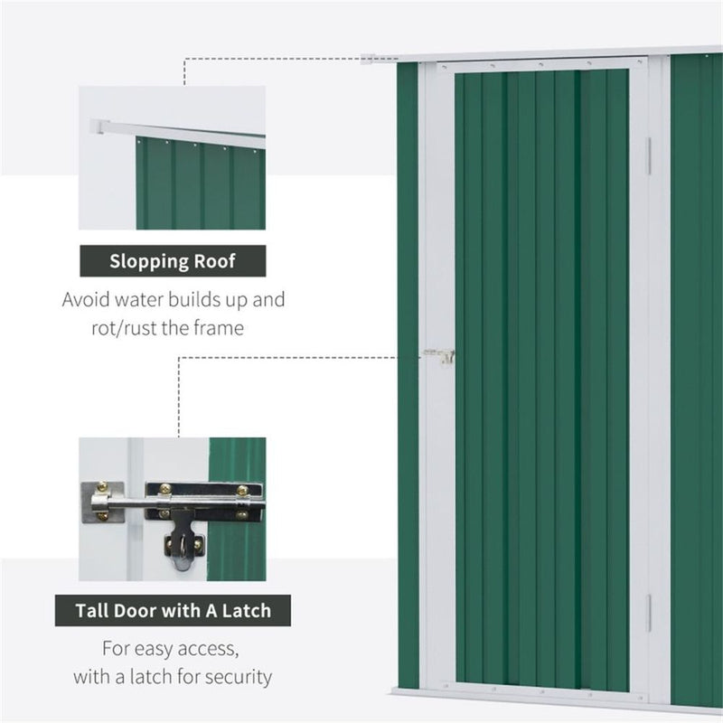 Metal Outdoor Storage Shed, Garden Tool House Cabinet