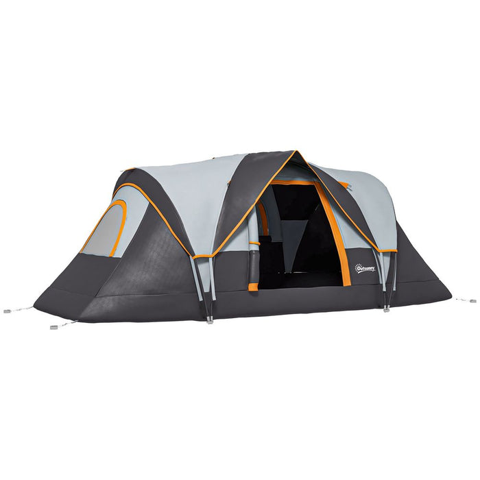 Outsunny Outdoor  Camping Tent For 5-6 W/ Bag, Fibreglass & Steel Frame