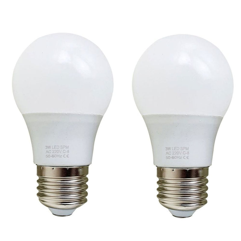 E27 3W Energy Saving Warm White LED Light Bulbs A60 E27 Screw-in non dimmable bulbs