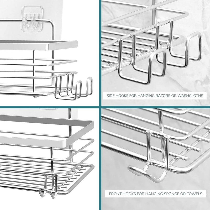 Set of 2 Stainless Steel Shower Caddy
