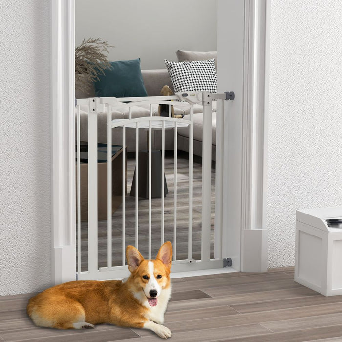 Secure Pressure Fit Safety Gate w/ Auto Closing Door, Small/Medium Dogs, 74-80cm