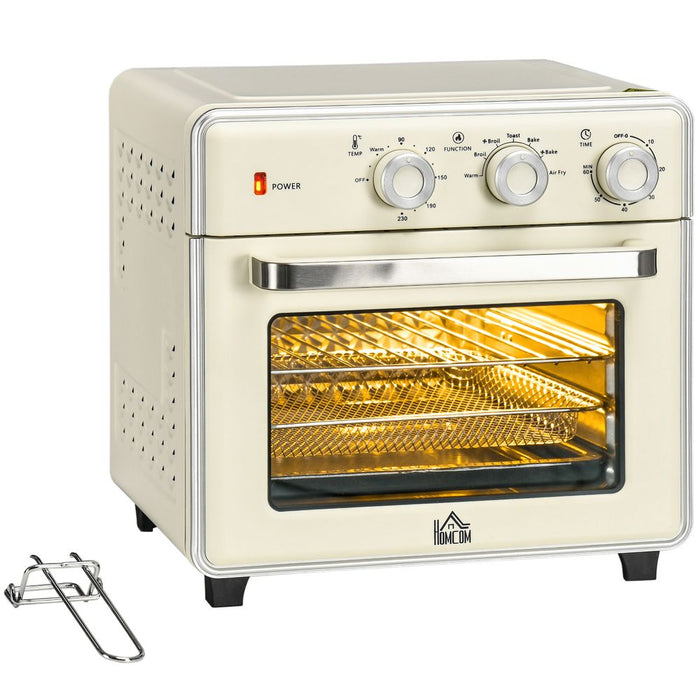 HOMCOM 7-in-1 Toaster Oven 1400W: Retro Styling, Adjustable Thermostat, 60-min Timer - High Quality