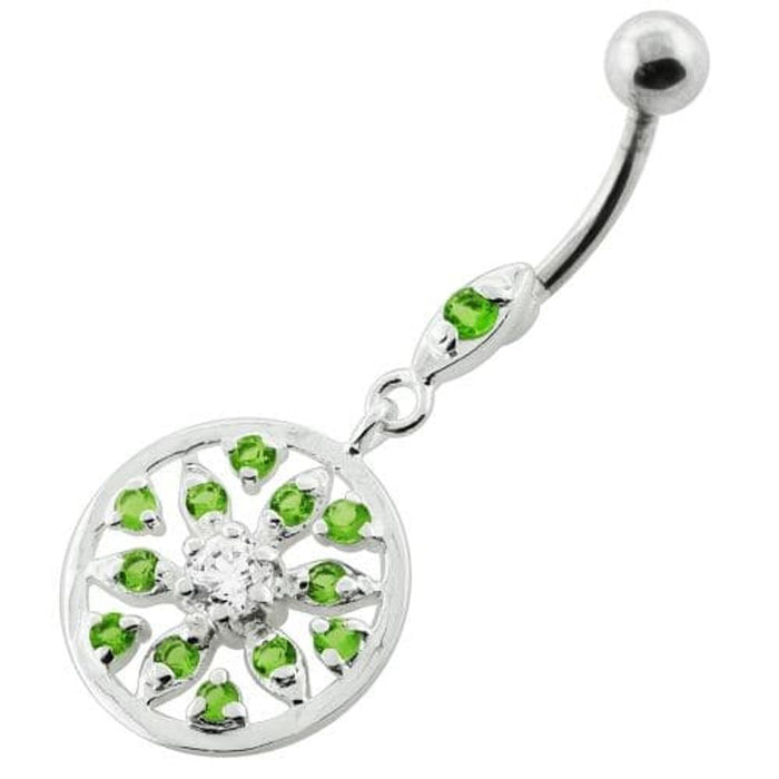 Jeweled Flower navel piercing