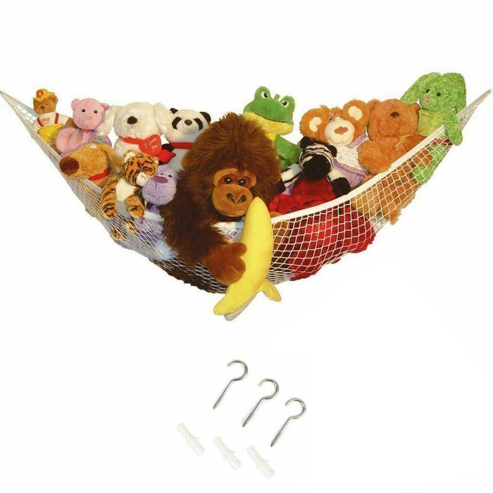 Large Toy Hammock - Keep Your Child's Room Tidy with this Wall Sling Toy Organizer - Best Quality and Easy Installation