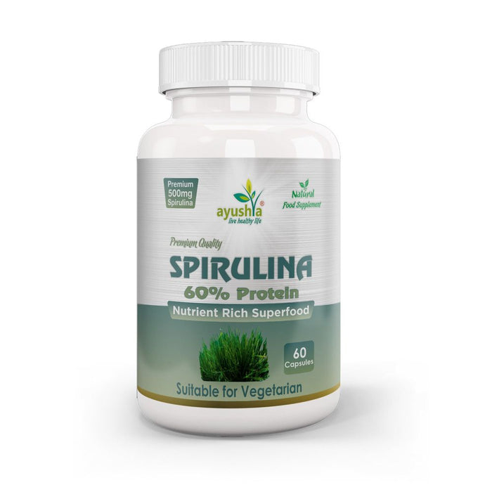 Premium Spirulina Capsules - 60% Protein, High Quality & All-Natural