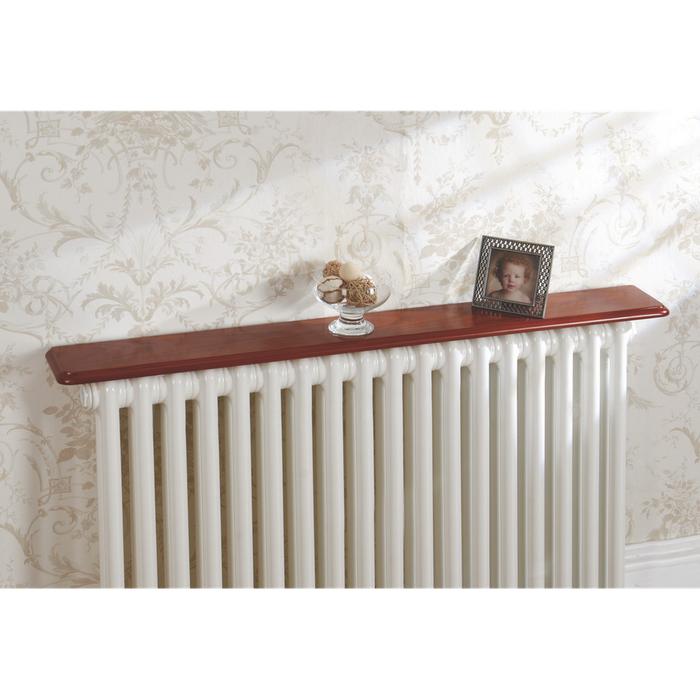 Elegant Oak Radiator Shelf - Heat Deflecting & Stain-Reducing - Easy Fit Brackets - High Quality MDF - 60cm Length