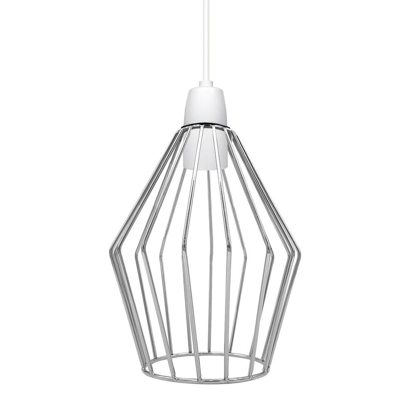 Modern Vintage Chrome Industrial Metal Rustic Lampshade Vintage Light