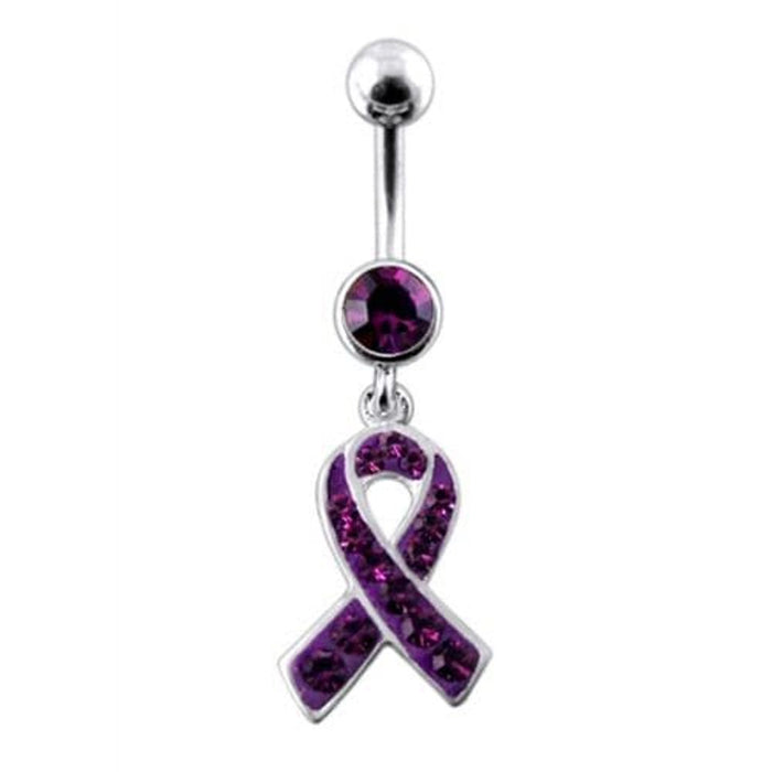 Fancy  CROSS Logo Dangling Belly Ring