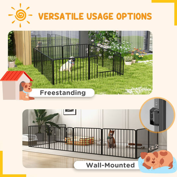 PawHut 60cm 8-Panel Heavy-Duty Dog Playpen - Secure Haven for Small Dogs