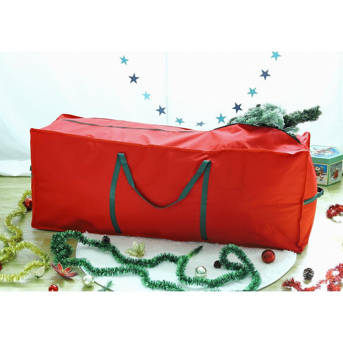 Premium Red Xmas Tree Storage Bag - Keeps Your Tree Safe & Dust-Free - Fits Up to 7.5 Ft Trees