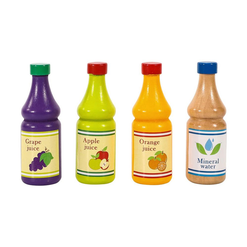 Premium Wooden Beverage Set - 4pcs Playset for Creative Pretend Play - Safe & Educational Toy