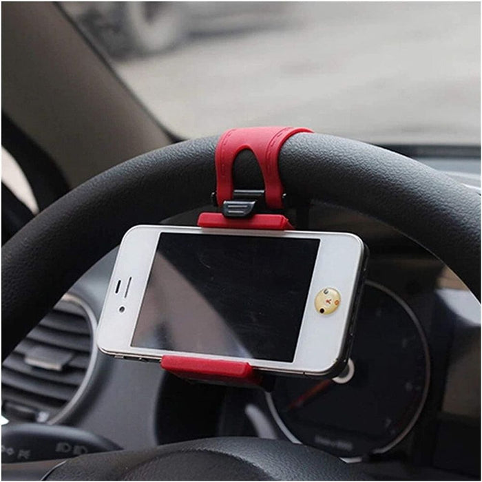 Durable Car Steering Wheel Mobile Phone Holder - Secure & Hands-Free