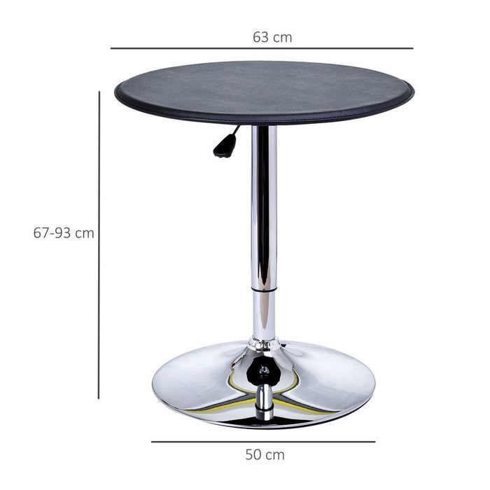 Premium Chrome Steel Adjustable Round Bar Table - High-Quality, Stylish, and Versatile - Perfect Addition to Any Room!