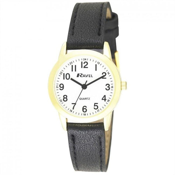 Ravel Ladies Classic Leather Strap Watch R0132.22.2 - Clear Easy Read Dial - Quality Quartz Movement