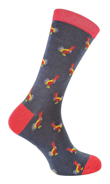 Mr Heron Animal Socks - Fun & Colorful Novelty Gift, Super Soft Bamboo, Colored Toe & Heel - 6-11 UK