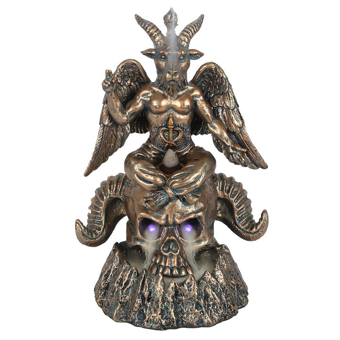 Gold Baphomet LED Backflow Incense Burner